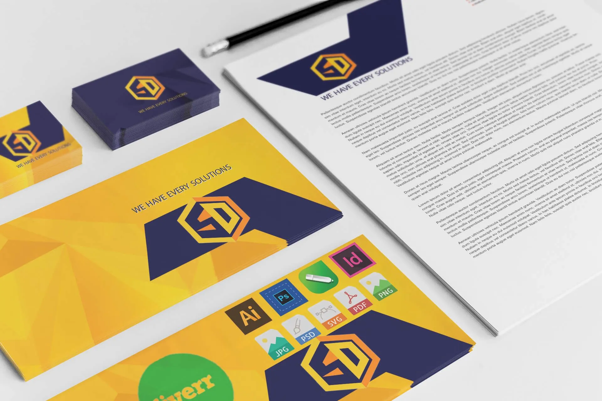 5D Solutions branding and design work by Hamdan Ibne Muneer